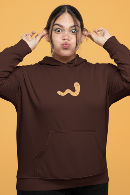 Lazy Worm At Work Hoodie | Unisex